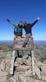 Rookie and Mary, Summit of Mount Katahdin, October 11, 2016.